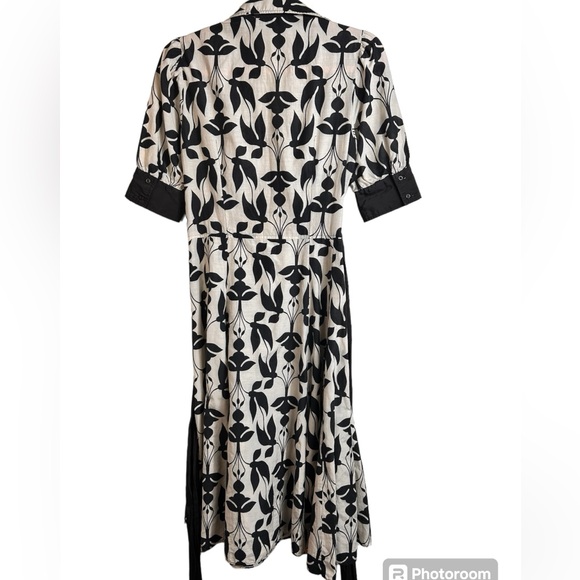 Zara silk cotton floral maxi dress, Large, with wrap around belt. Feminine Chic - Picture 11 of 14